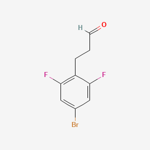 molecular formula C9H7BrF2O B13105852 3-(4-Bromo-2,6-difluorophenyl)propanal 