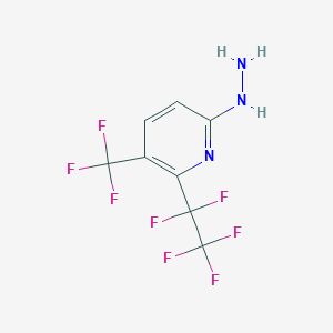 molecular formula C8H5F8N3 B13105866 (6-Pentafluoroethyl-5-trifluoromethyl-pyridin-2-yl)-hydrazine CAS No. 1246466-34-1