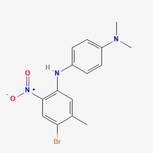 molecular formula C15H16BrN3O2 B13105874 N1-(4-bromo-5-methyl-2-nitrophenyl)-N4,N4-dimethylbenzene-1,4-diamine 
