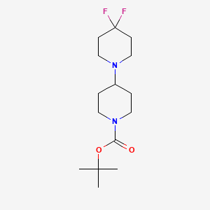 molecular formula C15H26F2N2O2 B13105891 tert-Butyl 4,4-difluoro-[1,4'-bipiperidine]-1'-carboxylate CAS No. 1192122-56-7