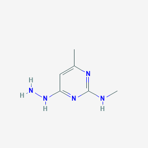 molecular formula C6H11N5 B13105936 4-hydrazinyl-N,6-dimethylpyrimidin-2-amine 