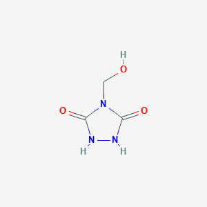 molecular formula C3H5N3O3 B13105944 4-(Hydroxymethyl)-4H-1,2,4-triazole-3,5-diol 
