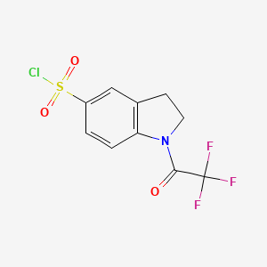 molecular formula C10H7ClF3NO3S B1310595 1-(2,2,2-Trifluoroacetyl)indoline-5-sulfonyl chloride CAS No. 210691-38-6