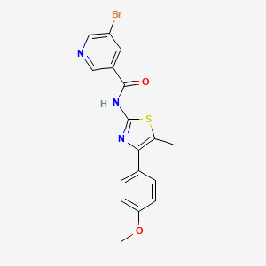 molecular formula C17H14BrN3O2S B13105978 5-Bromo-N-(4-(4-methoxyphenyl)-5-methylthiazol-2-yl)nicotinamide 