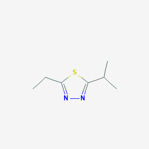 molecular formula C7H12N2S B13106022 2-Ethyl-5-isopropyl-1,3,4-thiadiazole 