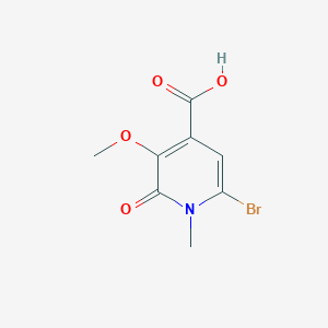 molecular formula C8H8BrNO4 B13106040 6-Bromo-3-methoxy-1-methyl-2-oxo-1,2-dihydropyridine-4-carboxylic acid CAS No. 1429204-41-0