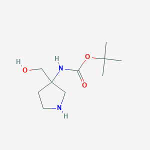 molecular formula C10H20N2O3 B1310605 3-Boc-Amino-3-(hydroxymethyl)pyrrolidine CAS No. 475469-15-9