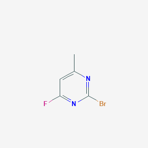molecular formula C5H4BrFN2 B13106056 2-Bromo-4-fluoro-6-methylpyrimidine 