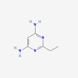 molecular formula C6H10N4 B13106063 2-Ethylpyrimidine-4,6-diamine 