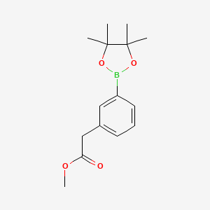 molecular formula C15H21BO4 B1310609 Methyl 2-(3-(4,4,5,5-tetramethyl-1,3,2-dioxaborolan-2-YL)phenyl)acetate CAS No. 478375-42-7