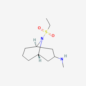 molecular formula C11H22N2O2S B13106090 rel-(1R,3s,5S)-9-(Ethylsulfonyl)-N-methyl-9-azabicyclo[3.3.1]nonan-3-amine 