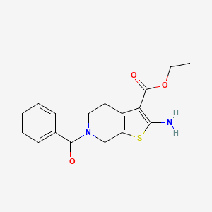 molecular formula C17H18N2O3S B1310612 Ethyl 2-amino-6-benzoyl-4,5,6,7-tetrahydrothieno[2,3-c]pyridine-3-carboxylate CAS No. 243967-93-3