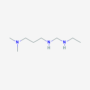 molecular formula C8H21N3 B13106153 N1-((Ethylamino)methyl)-N3,N3-dimethylpropane-1,3-diamine 
