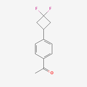 molecular formula C12H12F2O B13106165 1-(4-(3,3-Difluorocyclobutyl)phenyl)ethanone 
