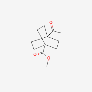 molecular formula C12H18O3 B13106263 Methyl 4-acetylbicyclo[2.2.2]octane-1-carboxylate 