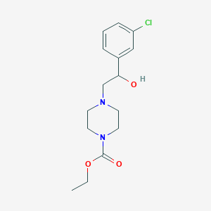 B1310627 Ethyl 4-[2-(3-chlorophenyl)-2-hydroxyethyl]piperazine-1-carboxylate CAS No. 486439-08-1