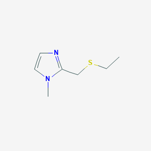 molecular formula C7H12N2S B13106287 1H-Imidazole, 2-[(ethylthio)methyl]-1-methyl- CAS No. 642075-20-5