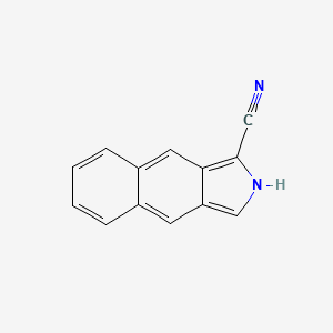molecular formula C13H8N2 B13106296 2H-Benzo[F]isoindole-1-carbonitrile CAS No. 103836-45-9