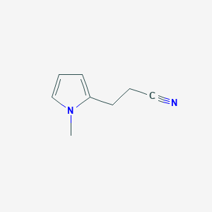 molecular formula C8H10N2 B13106313 3-(1-Methyl-1H-pyrrol-2-yl)propanenitrile 