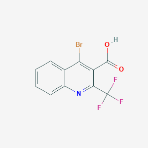 molecular formula C11H5BrF3NO2 B1310640 4-溴-2-(三氟甲基)喹啉-3-羧酸 CAS No. 587886-11-1