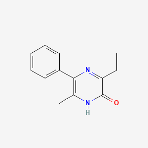 molecular formula C13H14N2O B13106411 3-Ethyl-6-methyl-5-phenylpyrazin-2-ol 