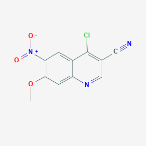 molecular formula C11H6ClN3O3 B1310643 4-Chloro-7-methoxy-6-nitroquinoline-3-carbonitrile CAS No. 214470-33-4