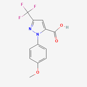 molecular formula C12H9F3N2O3 B1310645 1-(4-甲氧基苯基)-3-(三氟甲基)-1H-吡唑-5-羧酸 CAS No. 218631-48-2