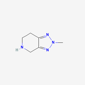 molecular formula C6H10N4 B13106466 2-Methyl-4,5,6,7-tetrahydro-2H-[1,2,3]triazolo[4,5-c]pyridine 