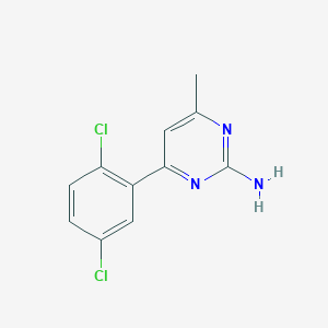 molecular formula C11H9Cl2N3 B13106483 4-Methyl-6-(2,5-dichlorophenyl)pyrimidin-2-amine CAS No. 913322-52-8