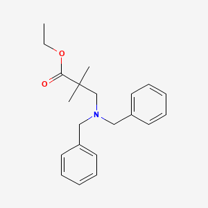 molecular formula C21H27NO2 B13106504 Ethyl 3-(dibenzylamino)-2,2-dimethylpropanoate 