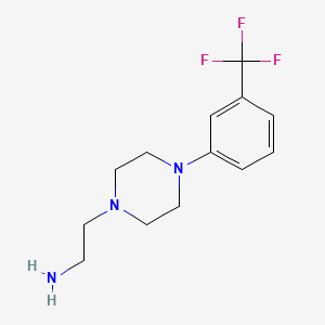 molecular formula C13H18F3N3 B1310654 2-{4-[3-(Trifluoromethyl)phenyl]piperazin-1-yl}ethanamine CAS No. 27144-85-0
