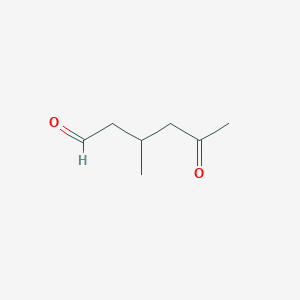 molecular formula C7H12O2 B131067 3-Methyl-5-oxohexanal CAS No. 146430-52-6