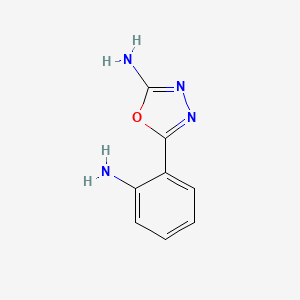 molecular formula C8H8N4O B1310743 5-(2-Aminophenyl)-1,3,4-oxadiazol-2-amine 