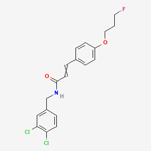 (E)-N-(3,4-dichlorobenzyl)-3-[4-(3-fluoropropoxy)phenyl]-2-propenamide
