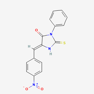 5-((4-Nitrophenyl)methylene)-3-phenyl-2-thioxo-4-imidazolidinone
