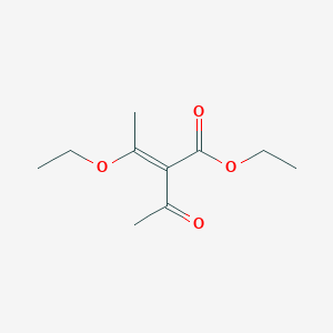 molecular formula C10H16O4 B1310790 ethyl (E)-2-acetyl-3-ethoxybut-2-enoate 