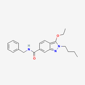 molecular formula C21H25N3O2 B13108081 N-Benzyl-2-butyl-3-ethoxy-2H-indazole-6-carboxamide CAS No. 919107-22-5
