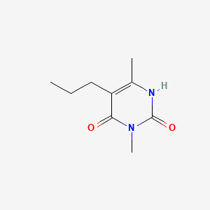 molecular formula C9H14N2O2 B13108110 Uracil, 3,6-dimethyl-5-propyl- CAS No. 90565-91-6