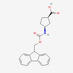 B1310834 (1R,3S)-3-((((9H-Fluoren-9-yl)methoxy)carbonyl)amino)cyclopentanecarboxylic acid CAS No. 220497-67-6