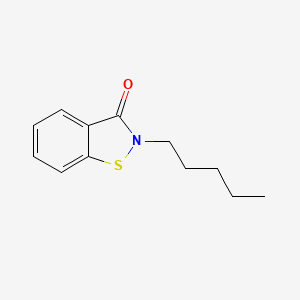 molecular formula C12H15NOS B13108381 2-Pentylbenzo[d]isothiazol-3(2H)-one 