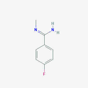 molecular formula C8H9FN2 B131084 4-Fluoro-N'-methylbenzenecarboximidamide CAS No. 149742-97-2