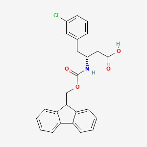(R)-3-((((9H-Fluoren-9-yl)methoxy)carbonyl)amino)-4-(3-chlorophenyl)butanoic acid
