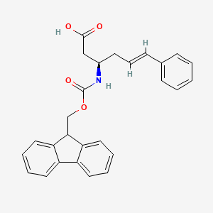 molecular formula C27H25NO4 B1310842 Fmoc-(R)-3-amino-(6-phenyl)-5-hexenoic acid CAS No. 332064-75-2