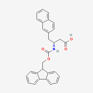 (R)-3-((((9H-Fluoren-9-yl)methoxy)carbonyl)amino)-4-(naphthalen-2-yl)butanoic acid