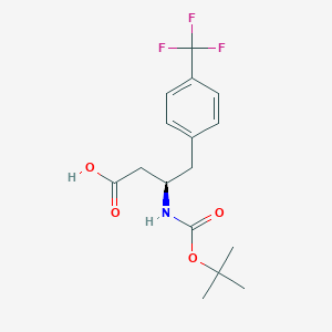 molecular formula C16H20F3NO4 B1310863 Boc-(R)-3-Amino-4-(4-trifluoromethyl-phenyl)-butyric acid CAS No. 269726-77-4