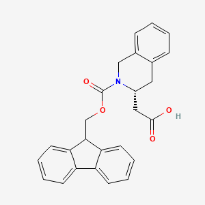 molecular formula C26H23NO4 B1310869 Fmoc-(R)-2-四氢异喹啉乙酸 CAS No. 332064-67-2