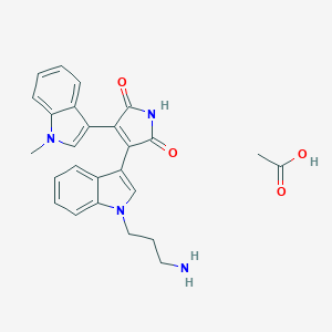 molecular formula C26H26N4O4 B131088 Bisindolylmaleimide VIII acetate CAS No. 138516-31-1