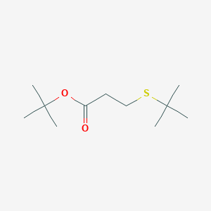 molecular formula C11H22O2S B13108849 Tert-butyl 3-(tert-butylsulfanyl)propanoate CAS No. 22842-50-8