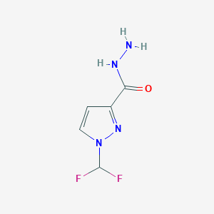 molecular formula C5H6F2N4O B1310888 1-(difluoromethyl)-1H-pyrazole-3-carbohydrazide CAS No. 1001567-68-5