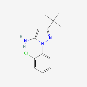 molecular formula C13H16ClN3 B1310893 3-tert-butyl-1-(2-chlorophenyl)-1H-pyrazol-5-amine CAS No. 956397-18-5